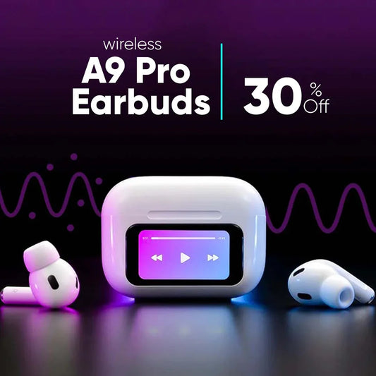 A9 Pro| Wireless Bluetoot Anc Noise Reduction | Led Touch Screen Earbuds