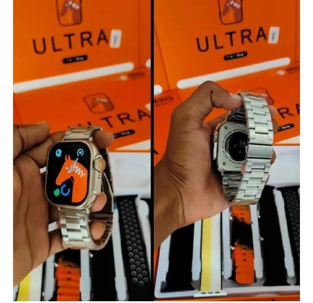 Ultra 7 in 1 Strap Smartwatch 49mm | Series 8 Ultra Smart Watch 49mm with 7 pair Stras | Bluetooth Calling | Sports Mood